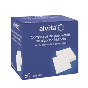 GASA ESTÉRIL DE ALGODÓN HIDRÓFILO ALVITA 25 UDS
